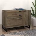 Wooden Sideboard Cabinet with 3 Drawers and Side Cabinet - Rectangular Design. 