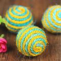 2Pcs Pet Cat Kitten Rope Weave Ball Molar Playing Chew Scratch Catch Toy. 