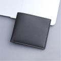 Thin design Leather wallet  Small Black color Men's wallet Vintage style Pu leather  holder for  use Business professionals Travel accessory Gift for men Minimalist lifestyle. 