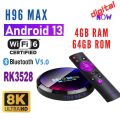 H96 MAX RK3528 Smart TV Box Android 13 Rockchip 3528 Quad Core Support 8K Video Wifi6 BT5.0 Media Player Set Top Receiver. 