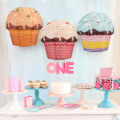 Folding Lantern Eye-catching Cartoon Cake Hanging Paper Lamp. 
