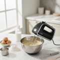 Enviro Hand Mixer HM-890 | 2 Stainless Steel Beaters & Hooks, 5 Speeds with Turbo, 300W, Easy Eject, Cord Storage, Black. 