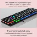 Keyboard Gaming Mechanical (Aula S-2022 Blue Switch) 20 dazzle effects clicker sound RGB mechanical keyoard. 