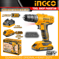 Ingco Lithium-Ion Cordless Drill 20V with Battery & Fast Charger. 
