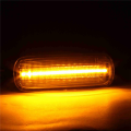 Car LED Side Marker Turn Signal Light Yellow Running Light Position Lamp Accessories for Honda Civic 1995-2000 Transparent. 