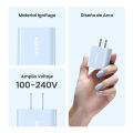 【Blue 20W】UGREEN 20W PD Blue Charger For Samsung Galaxy S25 S24 Ultra iPhone 16 15 Max Pro OPPO Reno 12 11 Xiaomi 15 14 Pro Redmi K70 60 Pro Huawei Mate 70 Pura 70 nova 13 P40 30. 