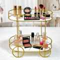 Household products Makeup Storage Rack, Cosmetic Storage Shelf, Makeup Organizer, Dressing Table, Makeup and Perfume Organizer, 3 Floors, 1 round floor. 