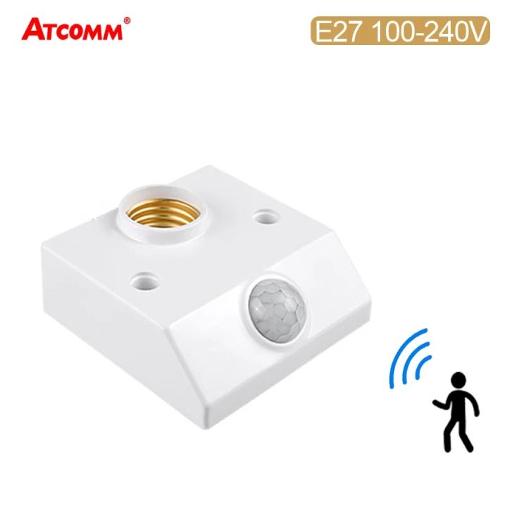 Motion Sensor Smart 110V-240V 60W PIR Induction Infrared Motion Sensor E27 LED lamp Base Holder With light Control Switch Bulb Socket Adapter