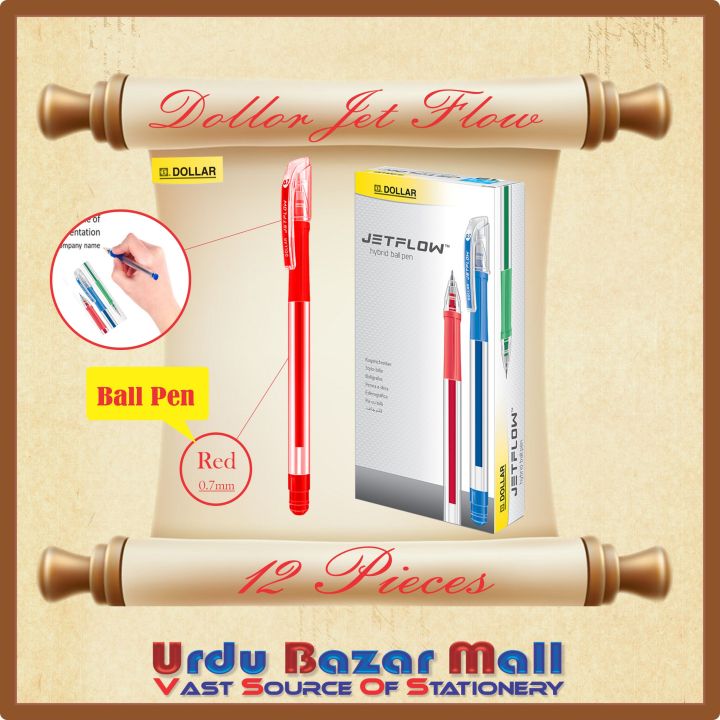 Dollar%20Ball%20Pen,%20%20Original%20Jet%20Flow%20Ball%20Pens,%20Hybrid%20Ball%20Points,%20Red%20Color%20Ball%20Pen,%20Ball%20Pen,%20Best%20BallPoint%20Pen,%2012%20Pcs%20Pack%20Ball%20Point%20-%20Image%202