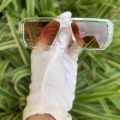 Transparent frame sunglasses with black and Brown lens High Quality Glasses frame for Unisex. 