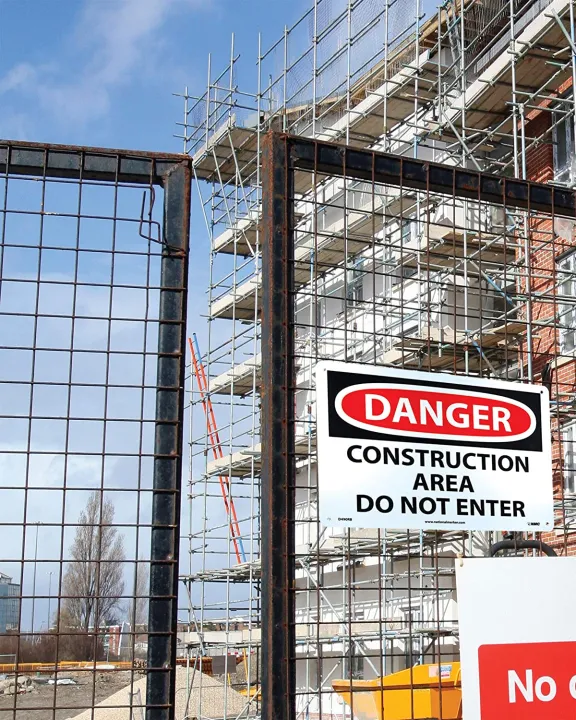 Sign%20Board,%20Legend%20"DANGER%20-%20CONSTRUCTION%20AREA%20DO%20NOT%20ENTER",%2014"%20Length%20x%2010"%20Height,%20Pressure%20Sensitive%20Vinyl,%20Red/Black%20on%20White%20-%20Image%202