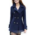 long  cotton wool coat Women's Relaxed-Fit Water-Resistant Trench Coat. 