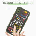 UCUC for OPPO A39 / A57 Back Cover LOVE Graffiti Frosted Transparent Hard Phone Case Thin Shockproof Full Cover Camera Protect Case. 