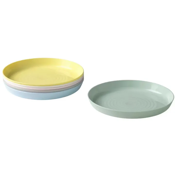 IKEA : KALAS NN : Multi Color Plastic Plates - Set of 6