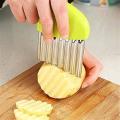 1pc Crinkle Cutter Cutting Tool French Fry Slicer Potato. 