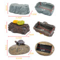 Key Hider for Yard Waterproof Resin Key Box Outdoor Garden Ornament Key Hider with Secure Simulation Stone Design Ideal for Southeast Asian Buyers Hidden Key Holder. 
