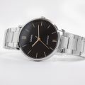 Original Casio - MTP-VT01D-1BUDF - Stainless Steel Watch for Men. 