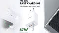 FASTER PD-67W Charger High Quality Fast Charger Pd Charger QC 3.0A With PD Cable. 