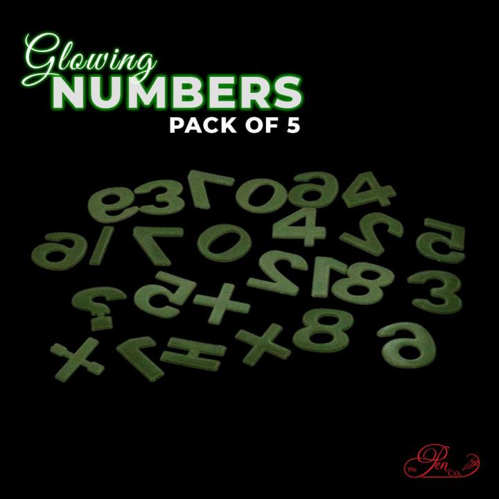 170 Pieces - Kids Bedroom Glow In Dark Number Figure Luminous Fluorescent Education Sticker Plastic Wall Sticker Home Decor