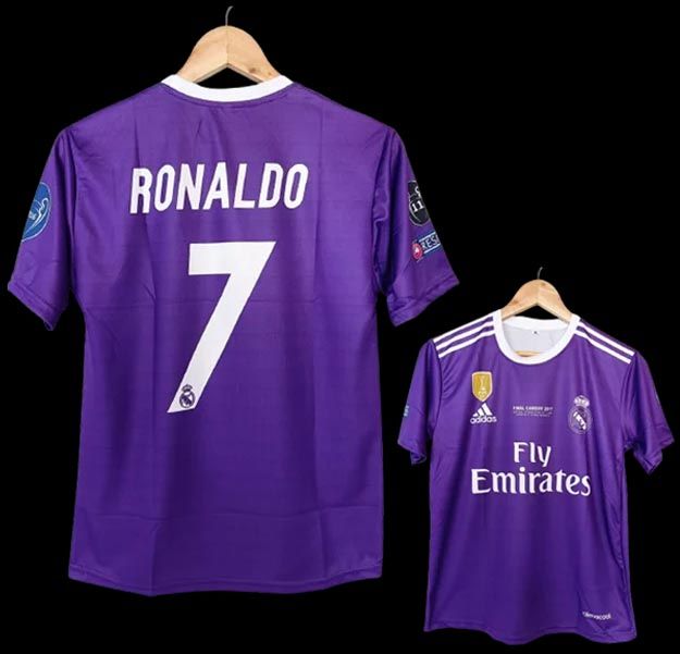 RONALDO REAL MADRID SOCCER FOOTBALL  JERSEY purple