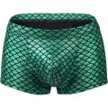 Newest Men Imitate Fish Skin Swimwear Novelty Man Bikini Swimwear Male Swim Trunks Night Club Performance Clothing. 