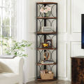 Customisable Custom Made 6-Tier Corner Shelf,  Corner Bookshelf Shelving Unit. 