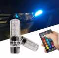 Remote Control Parking Bulb Super Bright 2x T10 5050 LED RGB. 