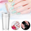 VADHARYA Transparent Nail Stamper with Scraper 2pcs Jelly Silicone Stamp for French Nails Manicuring Kits Nail Art Stamping Tool Set. 
