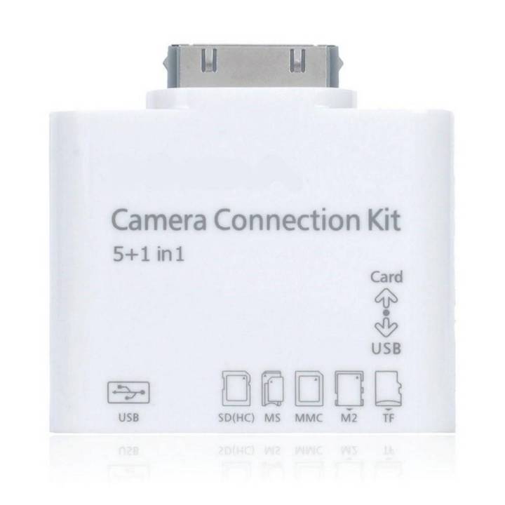 iPad Camera Connection Kit 5-in-1 | USB & SDHC Card Reader, Keyboard Input Support with Multi-Function iPad Photo Adapter and Plug & Play Compatibility