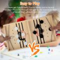 Large Wooden Sling Puck Game – Fast Sling Hockey & Foosball Winner Board Game for Kids & Adults, Tabletop Football & Basketball Shot Game, Parent-Child Interactive Family Party Board Game. 