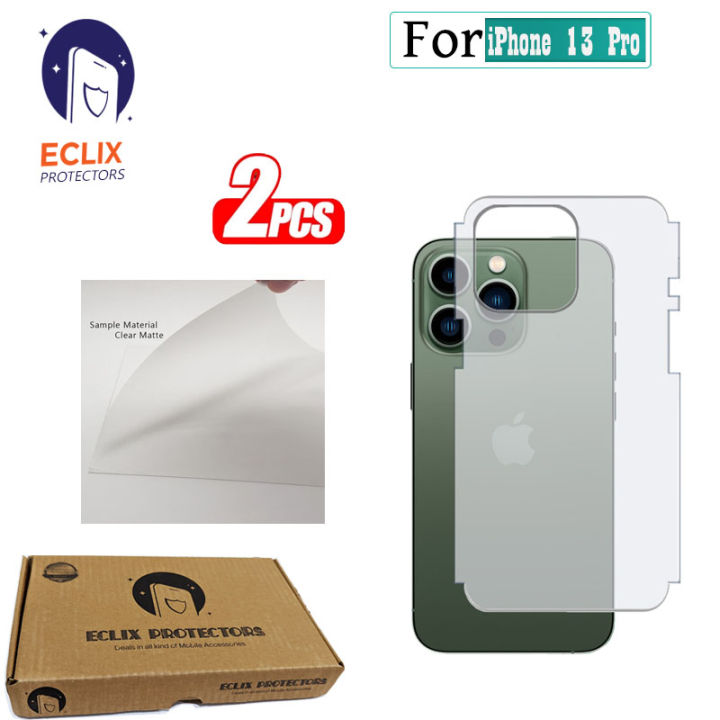 ECLIX PROTECTORS 2 Pcs Back Matte Skin For iPhone 13 Pro Soft Film Protection Apple iPhone 13 Pro - Transparent