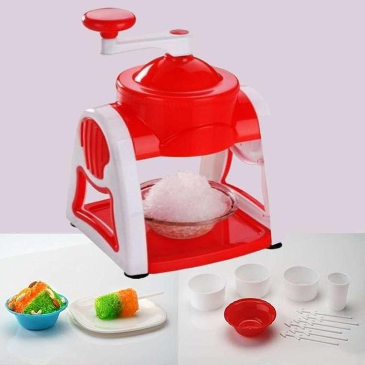 Ice Crusher Gola Ganda Machine - Red & White