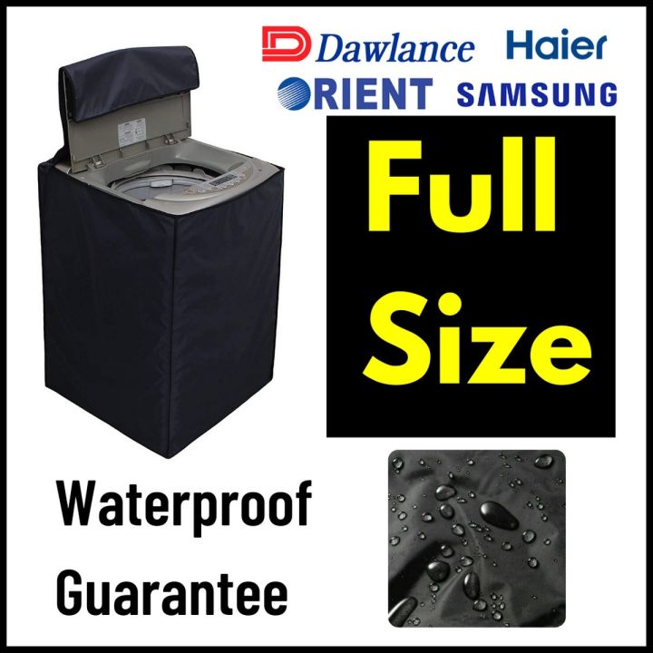 Premium Quality 12-15 Kg Washing Machine Cover black (Waterproof, Sunscreen and Dustproof Protector)