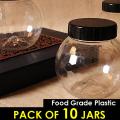 Pack of 10 Diamond Design Jars for Kitchen Storage. 
