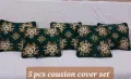 Experience Luxury Comfort with Our Premium 5-Piece Jacquard Velvet Cushion Cover Set. 