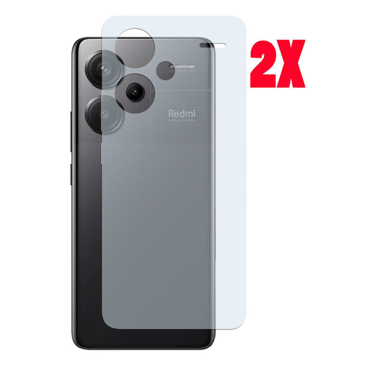 Xiaomi Redmi Note 13 Pro Plus Back Protector Soft Skin Sheet Carbon Fiber Matte For Redmi Note 13 Pro Plus - 2PCs