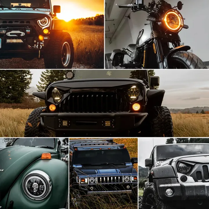 7%20Round%20LED%20Headlight%20Cafe%20Racer%20for%20Yamaha,%20Harley,%20Road%20King,%20Jeep%20Wrangler,%20%20Angel%20Eyes%207%20Inch%20Motorcycle%20LED%20Headlight%20-%20Image%203