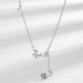 2021 Summer Jewelry Butterfly Necklace Women's Niche Design Jewelry Trend Clavicle Chain Temperament Simple Necklace. 