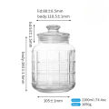 1Pc Glass Jar for Food Storage | 2.2L Food Container Tea Candy Kitchen Storage Bottle Jar Large Capacity. 