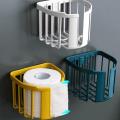 Toilet Paper Holders 'The ' Wall Mounted Roll Holder Adhesive Hanging Tissue Basket Drainage Storage Rack For Bathroom. 