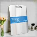 Herrlich Homes Rectangle Stainless Steel Chopping Board | with Steel Straw & Anti-Skid Silicon Pad | for Cutting Vegetables, Meat, Fish, Fruits | Chopping Board for Kitchen | M | 30x 20 cm. 