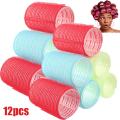 12/6/3pcs Self Grip Hair Curlers-Cling Hair Rollers & Curlers plastic. 