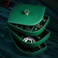 3 Layer Leaf Style Jewelry Storage Box For Bracelet Necklace Ring Earring Accessior Jewellery Tray Display Organizer Gift box. 