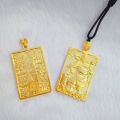 Gold-plated necklace Guan Gong Wufu brand literary pendant men's and women's necklaces, wedding exaggerated necklaces, mother's jewelry, elegant and straight. 