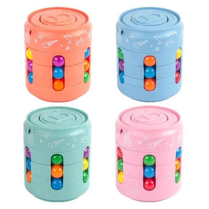 Lingerie Sets，Pop Can Cube 3 In 1 Multiple Functions Fidget Spinner Rotating Magic Bean Cube Top Colorful Beans Finger Spinning Decompression