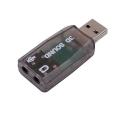 USB to 3D Audio USB External Sound Card Adapter 5.1 Channel Sound Professional Microphone 3.5mm connector. 