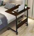 Adjustable height laptop table,study table,Home table,Writing table, with bookshelfs and metal frame. 