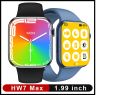 HW7 Max Smart Watch 7 Series Smartwatch with NFC 1.99 inch Square Screen Bluetooth Call IP67 Waterproof Long Standby Watches Heart Rate Monitor. 