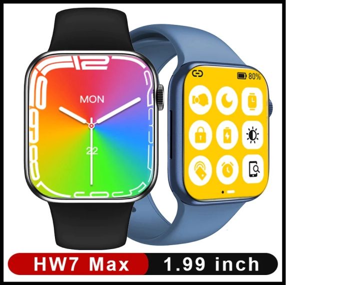 HW7%20Max%20Smart%20Watch%207%20Series%20Smartwatch%20with%20NFC%201.99%20inch%20Square%20Screen%20Bluetooth%20Call%20IP67%20Waterproof%20Long%20Standby%20Watches%20Heart%20Rate%20Monitor%20-%20Image%204