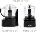 Salter EK3171 8 In 1 Compact Food Processor Prep Pro Mini ElectricFood Chopper 1L BPA Free Easy Pour Jug Stir Mix Blend Chop Whip and Grind Stainless Steel Bi Directional Blade 200W Black. 